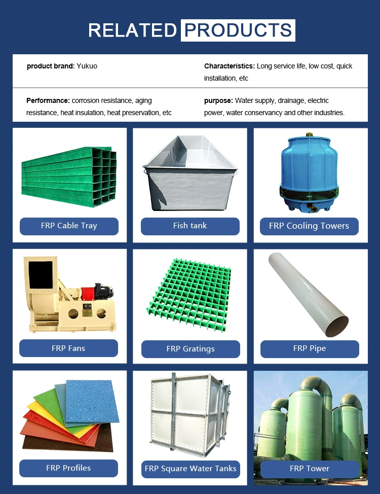 Assembled FRP Stairs Handrail of Square Tube