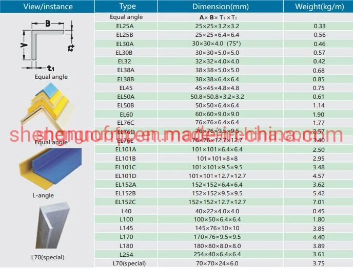 FRP/GRP Pultrusion Equal Fiberglass L Angle Shape