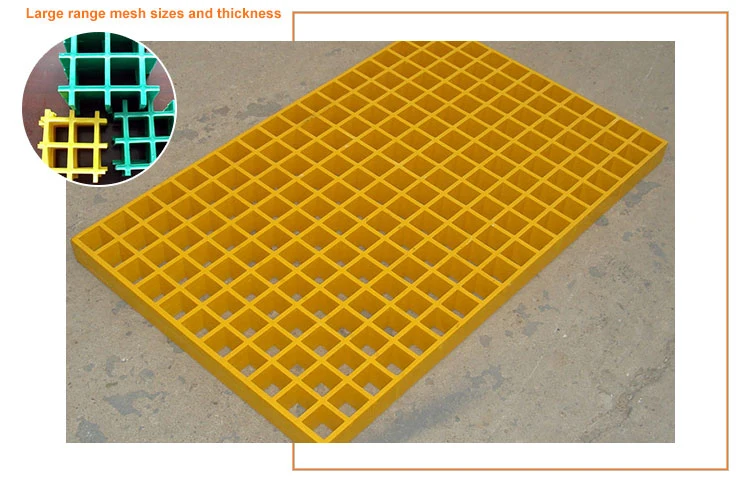 Pultruded Profile Steel Fiberglass Reinforced Plastic Fiberglass GRP / FRP Grating